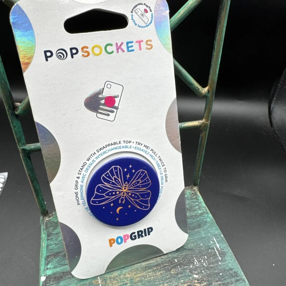 Authentic PopSockets Phone Holder - Vibey Butterfly - Swappable Top -Brand New!